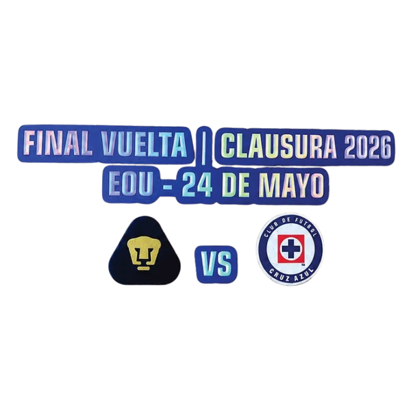 Patches Final Cruz Azul x Pumas 2026 (Vuelta)