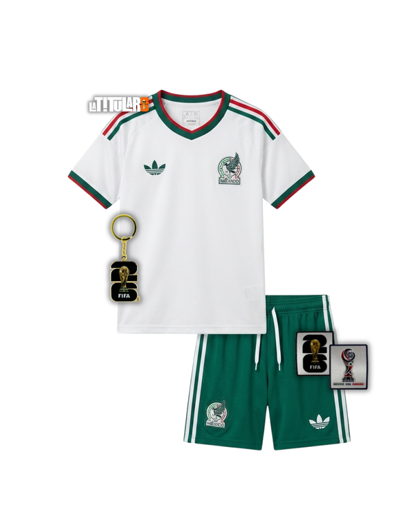 México Mundial Camiseta Visitante 2026 - Niños
