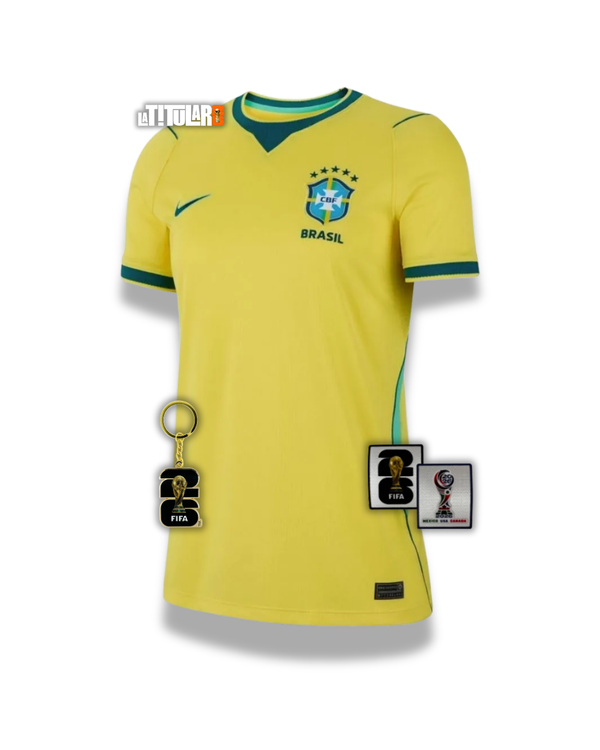 Brasil Mundial Camiseta Local 2026 - Mujer