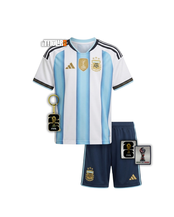 Argentina Mundial Camiseta Local 2026 - Niños