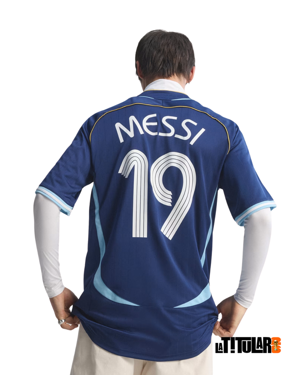 Argentina Camiseta Visitante 2006 - Retro - Messi #19