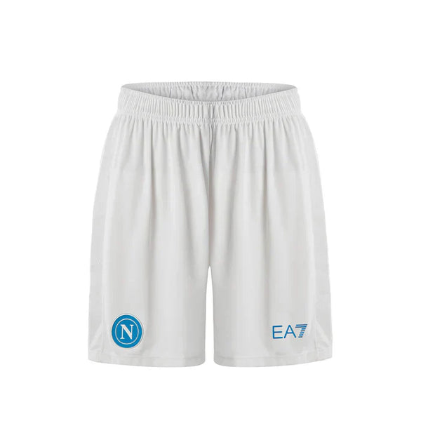 SSC Napoli White Match Shorts Camiseta 2025/26