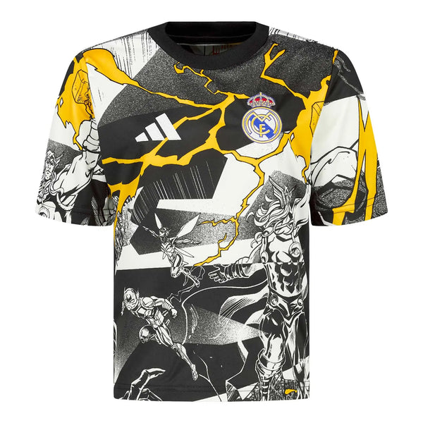 Real Madrid Warm Up Camiseta 2025/26 - Niños - x Marvel White/Negra