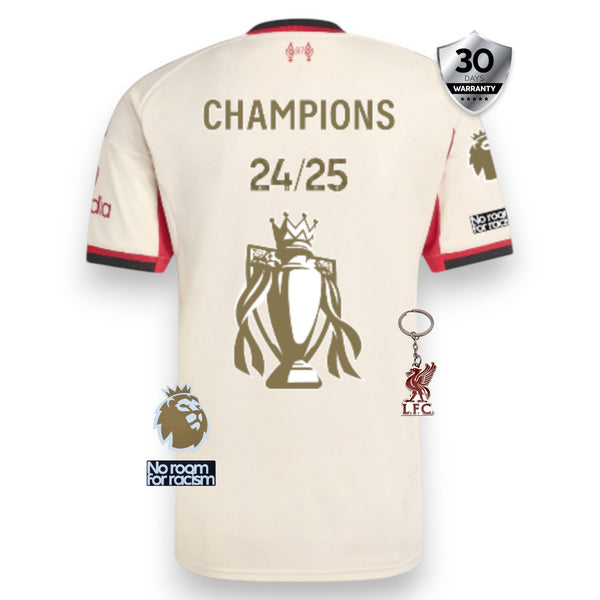 Liverpool Camiseta Visitante 2025/26 - CHAMPIONS 24/25 & Gold Trophy