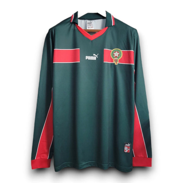 Marruecos Retro 1998 Green Camiseta Visitante - Manga Larga