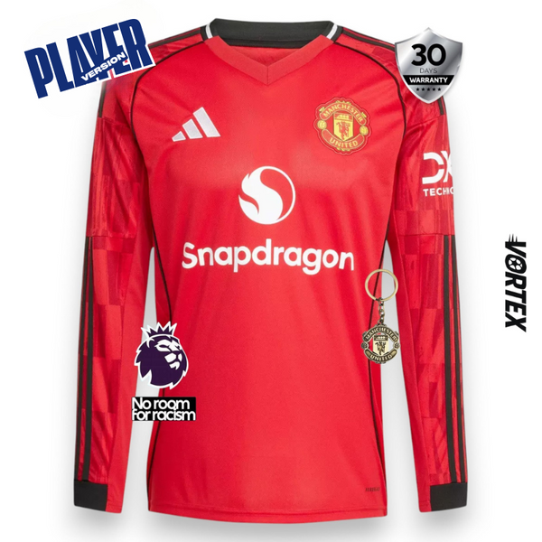 Manchester United Player Camiseta Local 2025/26 - Manga Larga
