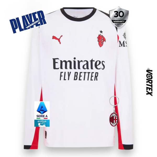 AC Milan Versión Jugador Camiseta Visitante 2025/26 - Manga Larga