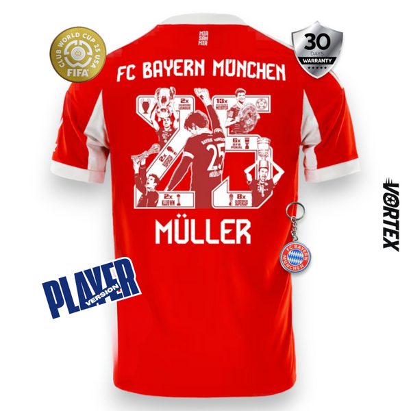 Bayern Munich Player Camiseta Local 2025/26 - Versión Jugador - Müller Edición Especial