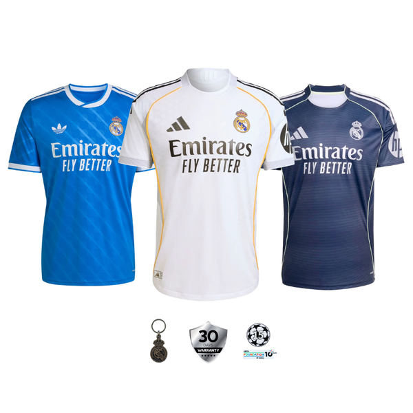 COMBO Real Madrid 2025/26 (Home, Away e Third)